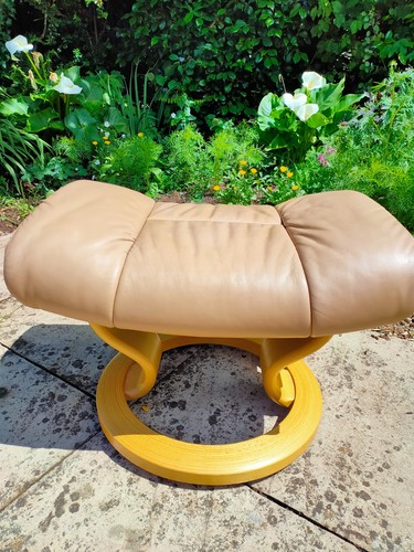 Stressless leather footstool - stressless,