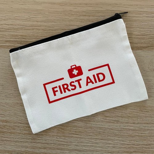First aid bag canvas zip - canvas, pouch