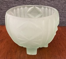 Art Deco Frosted Green Satin