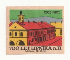 CZECH 1965 MATCHBOX LABEL