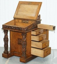 Hand Carved Antique Solid Oak