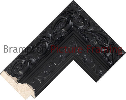 75mm wide black reverse - black, wood