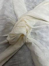 4 Metres Good Quality Creased Crinkle Cotton Blend Light Weight Fabric Cream