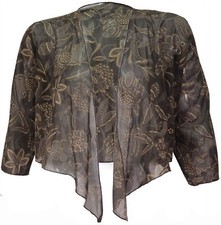 Brown Gold Mesh Bolero Shrug