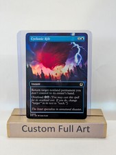 Cyclonic Rift V2 Foil Custom sticker on bulk MTG Commander