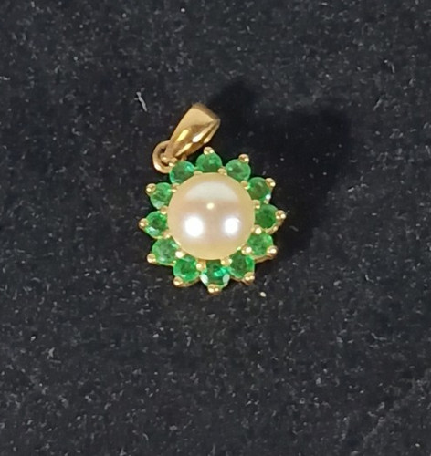 Vintage 14k gold plumb pearl - gold, &