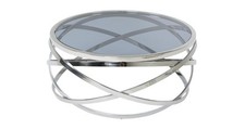 DFS Olympia Chrome & Glass Round Coffee Table RRP £399