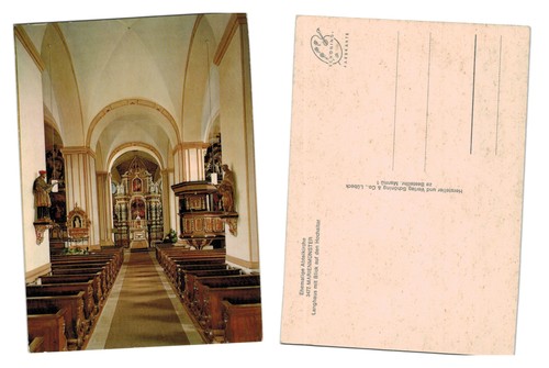Postcard interior of former - -,