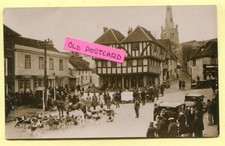 Super Old Real Photo PC Armistice Day & Fox Hunt Meet at Moot Hall Thaxted Essex