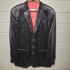 HOCKERTY Mens Black Velvet Red