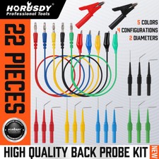 22Pcs Back Probe Kit Multimeter Test Leads Tool Identified Probe For Automotive