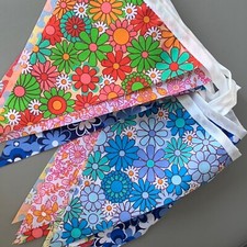 Handmade fabric floral bunting - fabric,