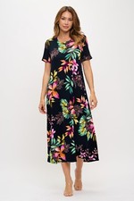 Travel Knit Dress, long A-Line