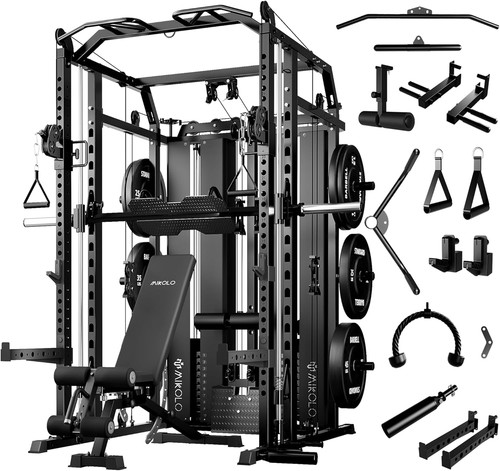 Smith machine with weight - with,