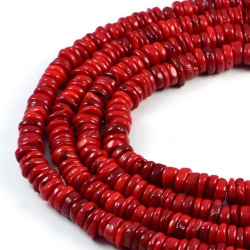 Red orange coral - red, beads