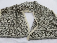 FAT FACE BNWOT GREY IVORY ICELANDIC SCANDI PATTERN XL SCARF SHAWL MAYBE WOOL