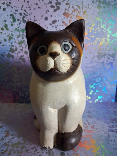Rare quail wooden cat - wooden, ornament