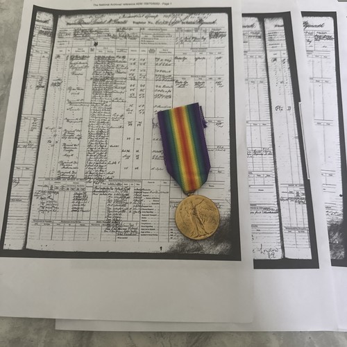 Ww1 victory medal pte thomas - ,