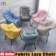 Fabric Lazy Chair with Footstool, Relax Lounge Chair, Accent Armchair Sofa Chair