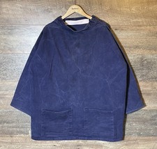 Vintage Artists Smock Navy Blue Thick Cotton Twill Unisex XL / XXL