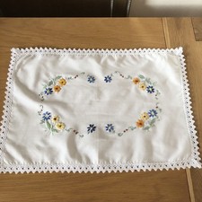 hand embroidered tray Cloth