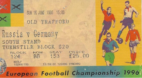 Ticket stub euro russia - 96,
