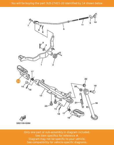 Yamaha footrest - footrest, 2