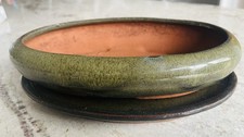 Glazed Ceramic Bonsai Pot and