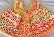 Handmade Crochet Baby Multicolored Dress