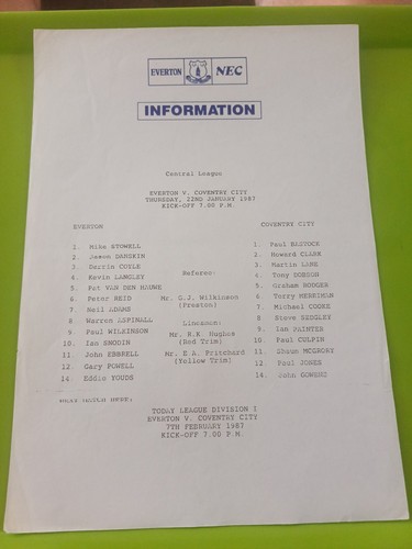 Everton reserves coventry - v,