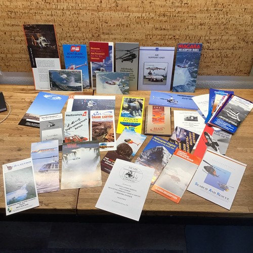 Helicopter lot pamphlets tours - helicopter,
