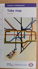 2004 Jan 'Tate Gallery By Tube' London Underground Tube Map Mint Condition