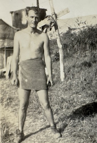 Vtg photo shirtless young man - photo,
