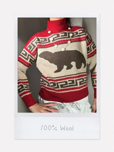100 wool dog pattern 70s - 100%,