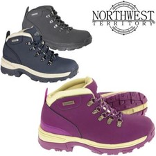 Ladies Northwest Territory Trek Nubuck Leather Waterproof Hiking Walking Boots