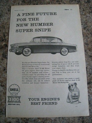 Shell 100 humber super - humber, snipe