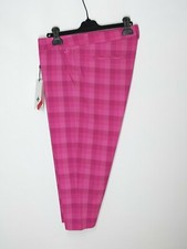 Cross 3/4 Chinos Pink Check