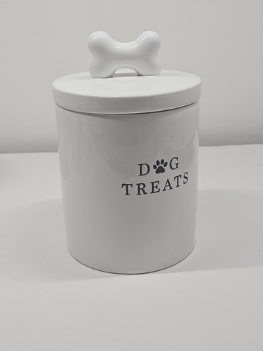 White ceramic dog - ceramic,