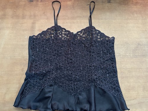Bhs black satin and lace - and,