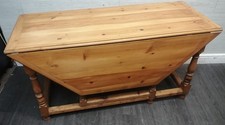 Large solid pine gate leg dining table Ref: HF18013