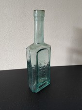 Antique Victorian / Edwardian Green Glass Sauce Bottle Natal Sauce Co Bradford
