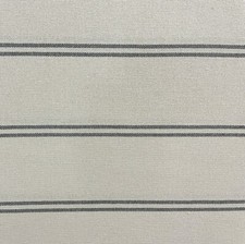 Toulouse Stripe Grey White Ticking 280cm French Grass Sack Curtains Per Metre