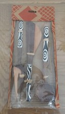 Hand Carved Fork,Knife,Spoon