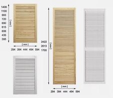 Wooden Louvre Wardrobe Door Natural Clear Pine, White Cupboard Slatted Lamella