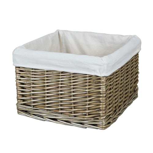 Square wicker storage basket - square,