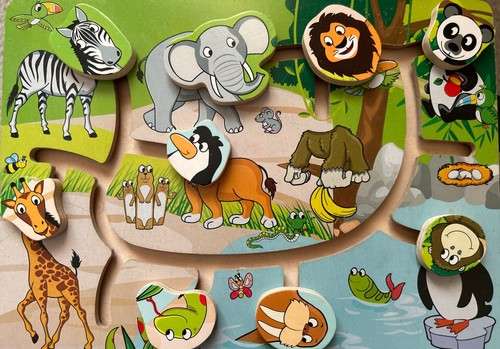 Wooden puzzle zoo - puzzle,