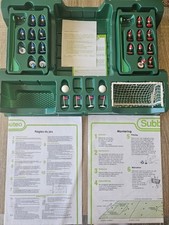 Subbuteo Set Boxed 60140 Pitch / 2 Teams 2 Balls 4 Flags 1 Goal - Incomplete