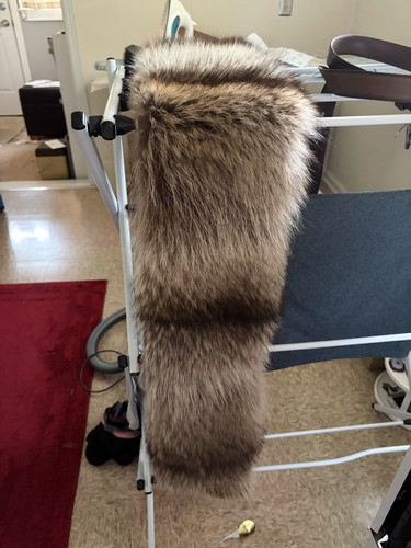 Canadian raccoon fur scarf