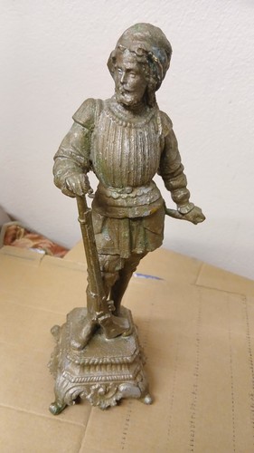 Spelter cast soldier - spelter,