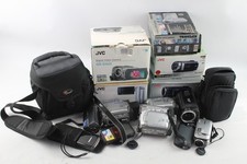 Assorted Vintage Video Cameras / Camcorders Inc Some Bags & Cases Etc Job Lot